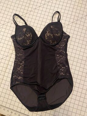 Maidenform Black Lace Bodysuit Shapewear
